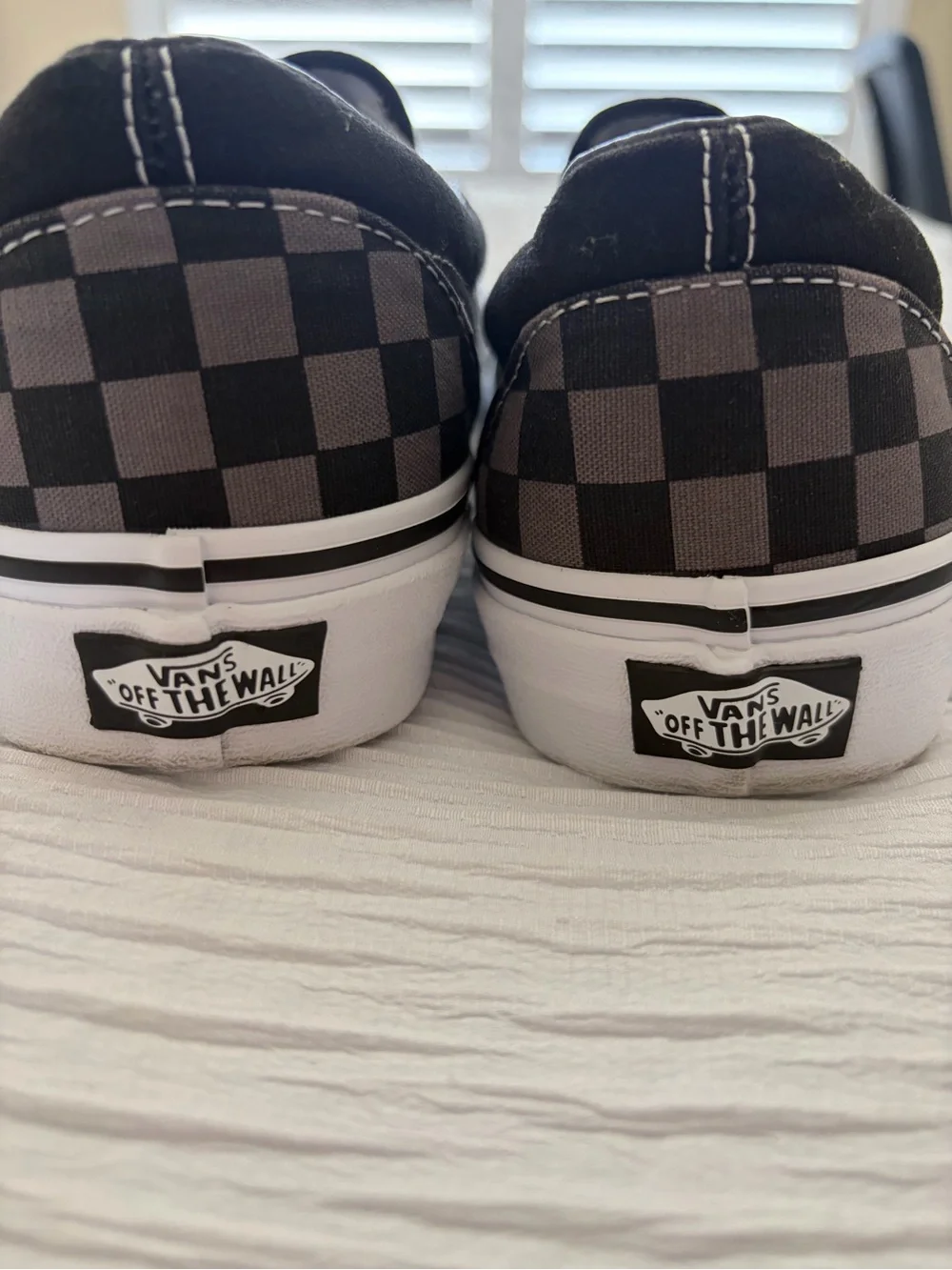 Vans Checkerboard Slip-On in Black and Gray